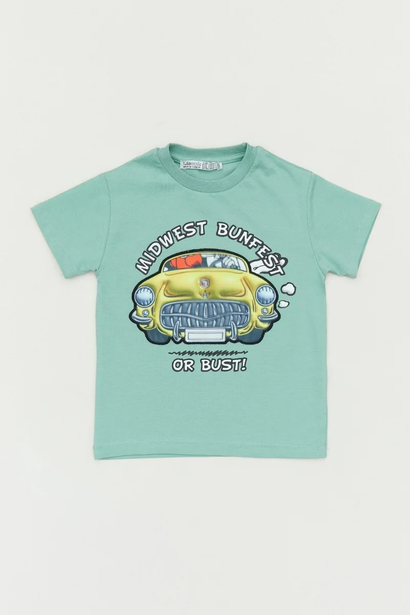 فولامودا Car Printed Illuminated Boy's T-Shirt