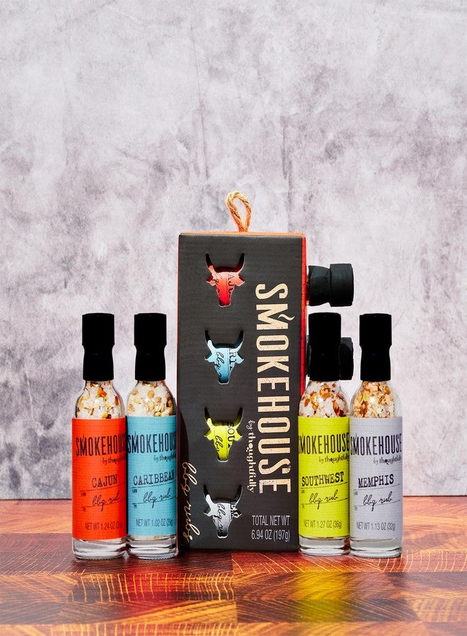Thoughtfully Smokehouse by Thoughtfully, Smokehouse Barbecue Rubs Gift Set, Flavors Include Cajun, Caribbean, Memphis and Southwest, Set of 4 - Image 5