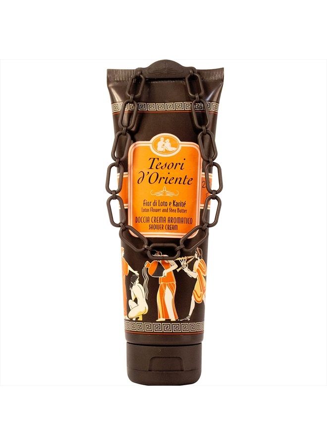Tesori d'Oriente جل استحمام للنساء والرجال، جل استحمام مرطب للجسم، غسول للجسم للسفر مع مكونات أساسية للعناية بالجسم والبشرة - 250 مل - 8.45 أونصة سائلة - [مستورد إيطالي]--(زهرة اللوتس) - Image 1