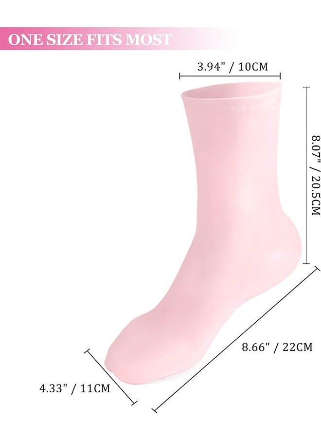 Generic Gel Moisturizing Socks,Women Foot Spa Pedicure Socks for Repairing Cracked Heel, Dry Feet, Softening Calluses, Rough Skin, Size S(35-39), L(40-44),Pink Color  - Image 2