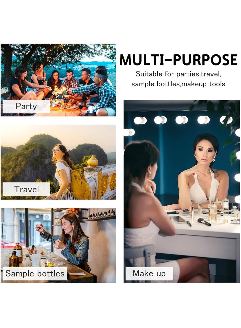 Home zone Mini Spray Bottles 70PCS 10ML Clear Glass Perfume Bottles Refillable Fine Mist Spray Bottles Empty Fragrance Scent Sample Spray Containers Cosmetics Make up Atomizer for Cleaning Travel Essential Oils - Image 5