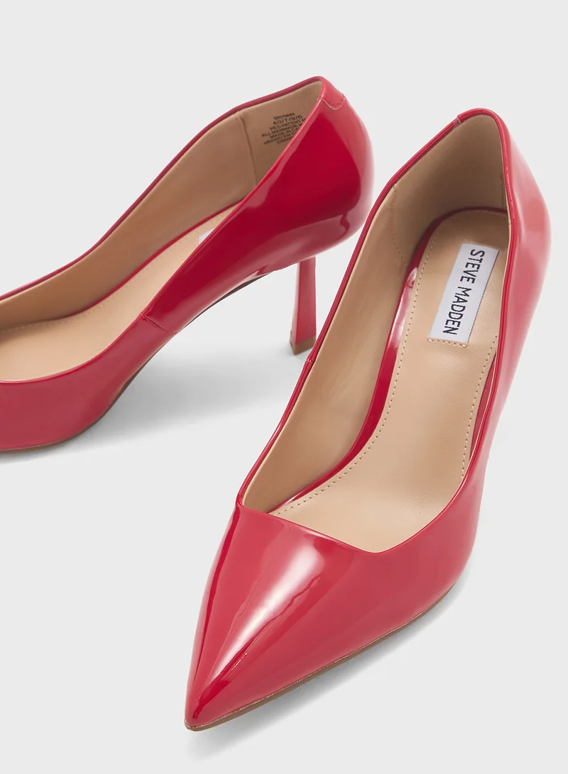 STEVE MADDEN Brynnn Pointed Toe Mid Heel  Pumps