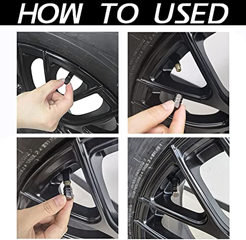 JUSTTOP Car Tire Valve Stem Caps, 12pcs Air Caps Cover, Universal for Cars, SUVs, Bike, Trucks and Motorcycles-Grey - Image 4