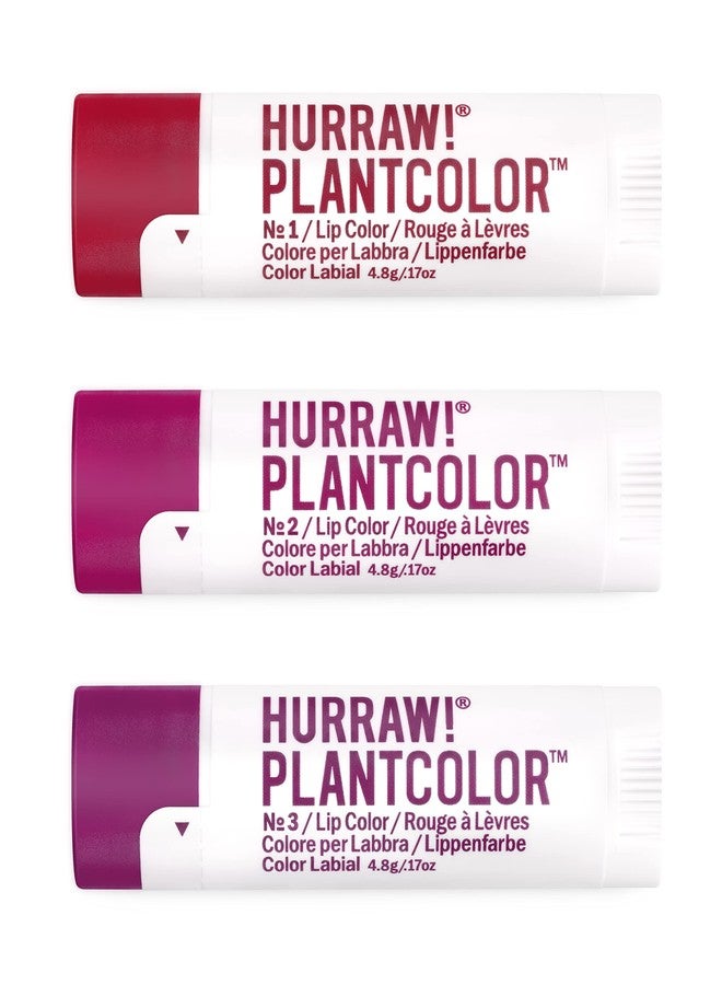 Hurraw! Plantcolor Lip Color Bundle: №1 №2 №3 - Image 1
