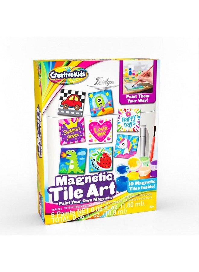 Creative Kids - Diy Magnetic Mini Tile Art Paint & Make Your Own Tile Art & Crafts Kits For Children ; Party Favor Pack Schools Birthdays ; For Boys & Girls Ages 6+ - Image 1