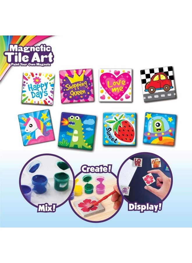 Creative Kids - Diy Magnetic Mini Tile Art Paint & Make Your Own Tile Art & Crafts Kits For Children ; Party Favor Pack Schools Birthdays ; For Boys & Girls Ages 6+ - Image 1