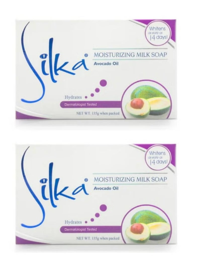 سيلكا صابون الحليب المرطب بزيت الأفوكادو 135 جرام × 2 قطعة