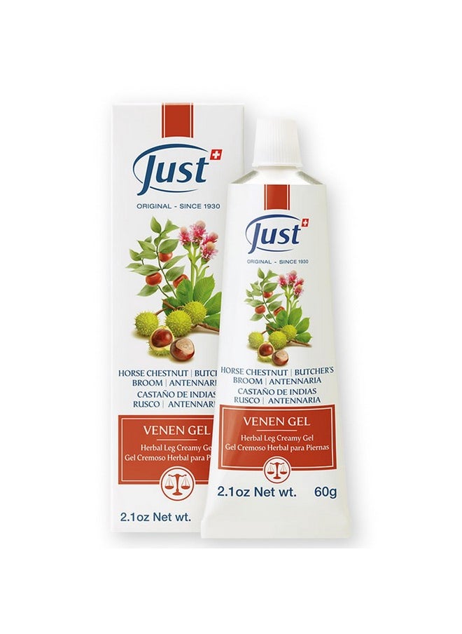 SwissJust - Swiss Just Original Horse Chestnut Venen Gel. Herbal Leg Creamy Leg 60Grams - Image 1