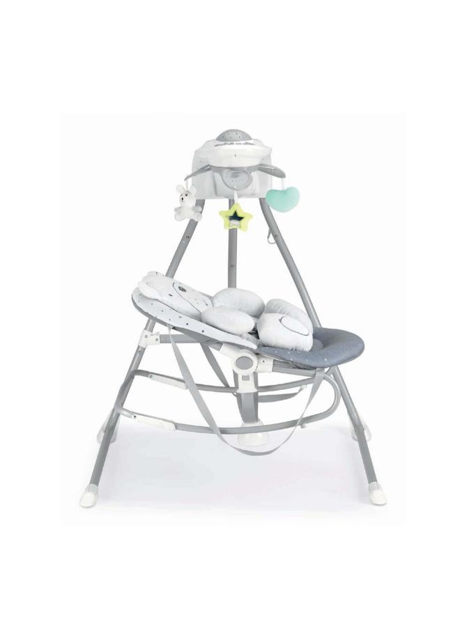 cam أرجوحة محمولة للأطفال من إيفو بيبي مع دعم وأمان، من 0 إلى 9 كجم - رمادي تيدي - Image 3