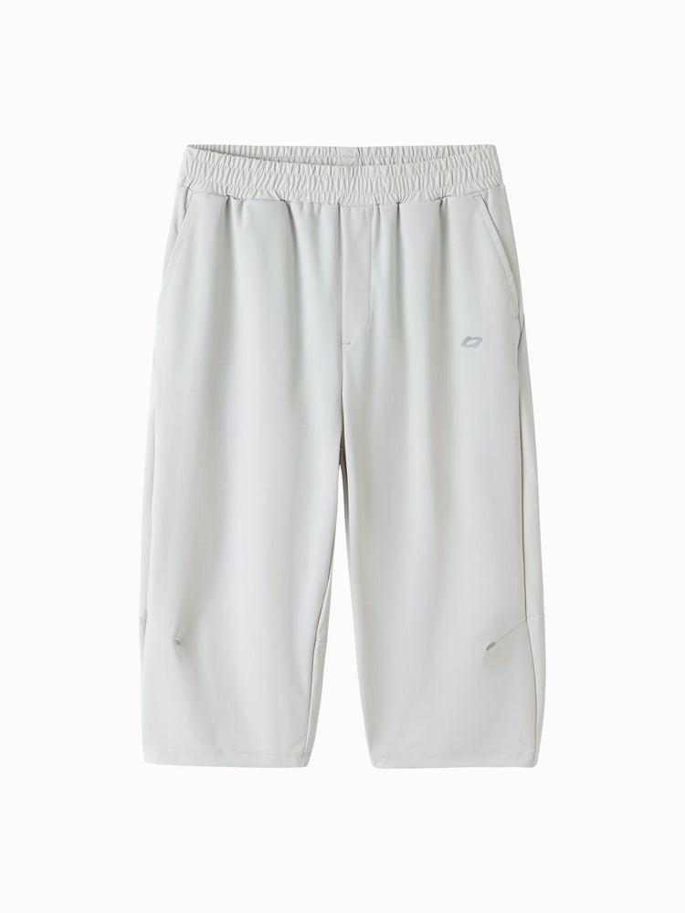 بالابالا بنطال كاجوال بلون موحد بطول متوسط للأولاد - Image 1