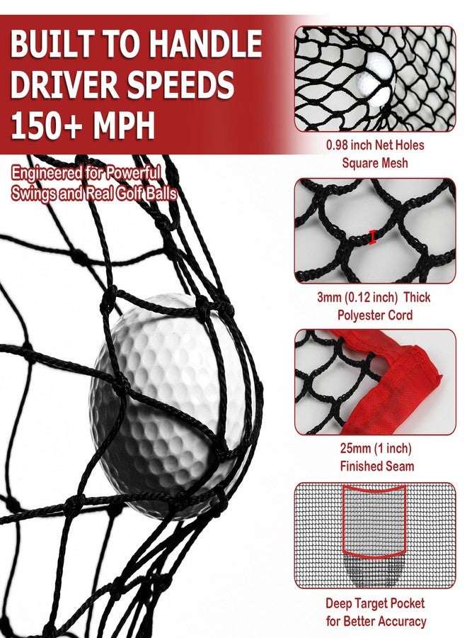NewShot Golf Net with Target Pocket,10ft |15ft Disc Golf Practice Driving Nets - Image 2