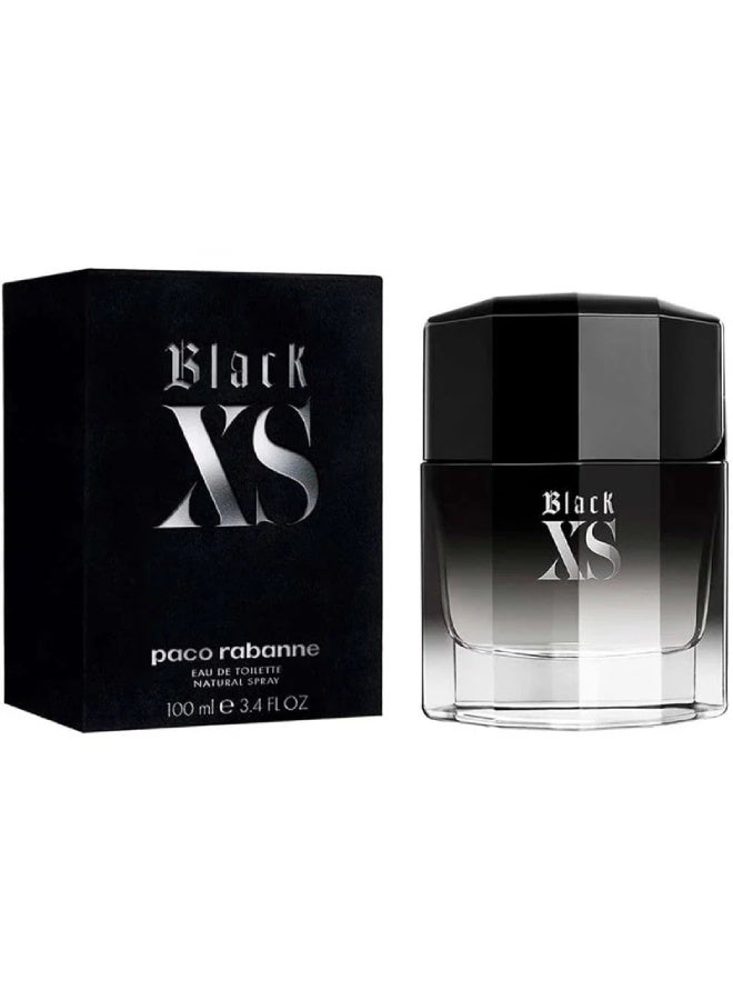 Black XS for Men Eau De Toilette 100ml | Premium Luxury Sweet Praline & Amber Scent | Long-Lasting EDT Intense Men Perfume