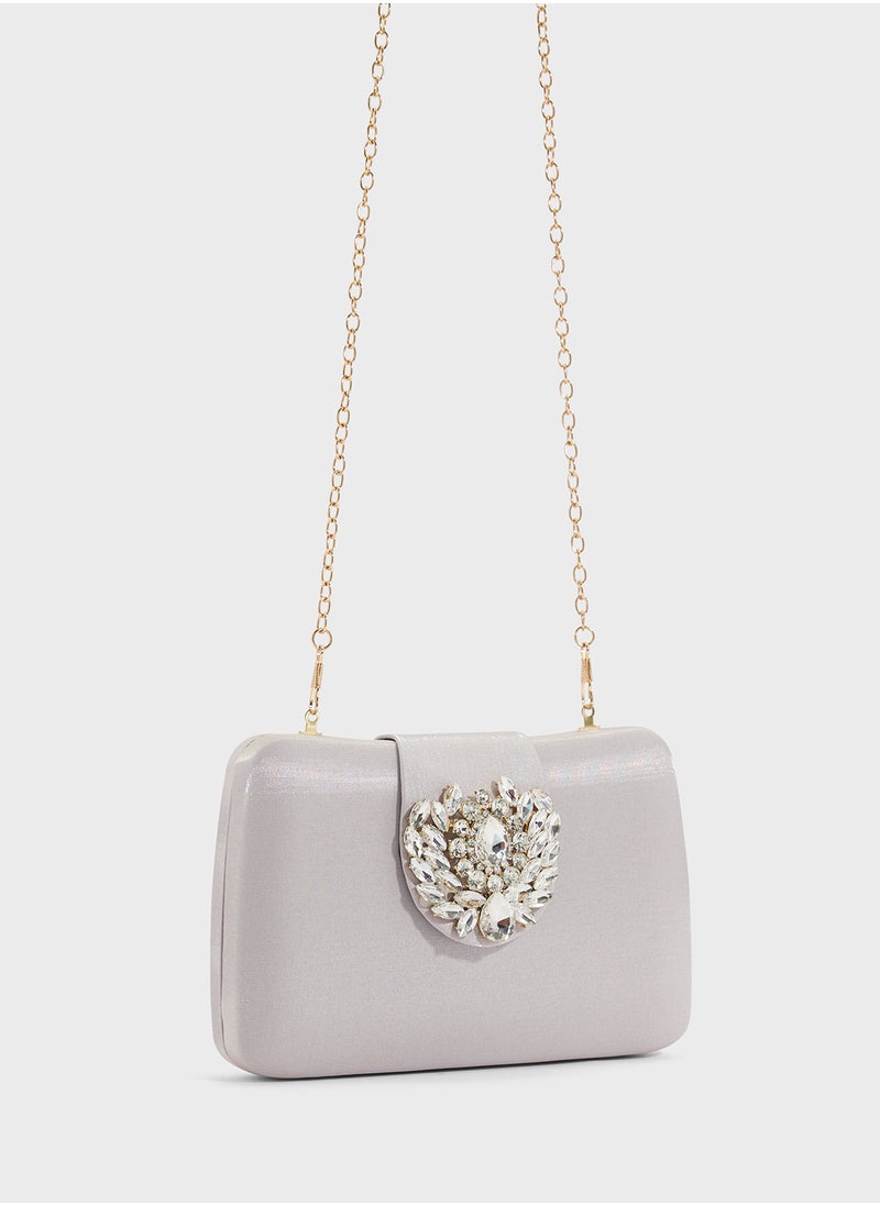 Khizana Rhinestone Detail Clutch Bag  - Image 3