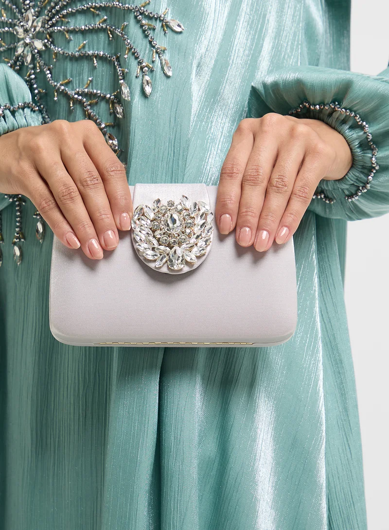 خزانة Rhinestone Detail Clutch Bag