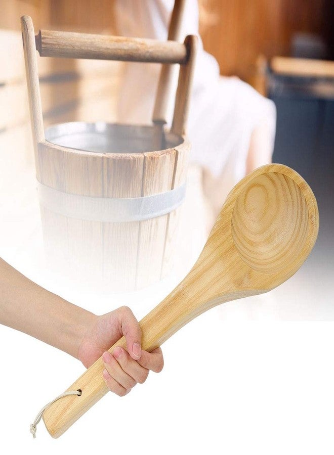 Raguso Water Scoop Ladle Sauna Water Dipper Wooden Handle Spoon Portable Comfortable Grip Sauna Water Dipper Ladle For Serving Tea - Image 3