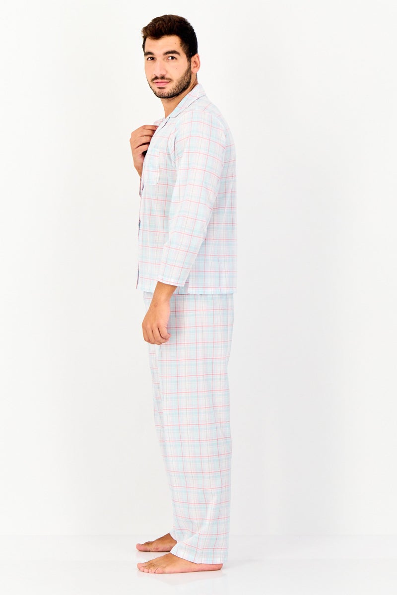 English Laundry Men 2 Pieces Checkered Top And Pajama Pants Set, Multicolor - Image 4