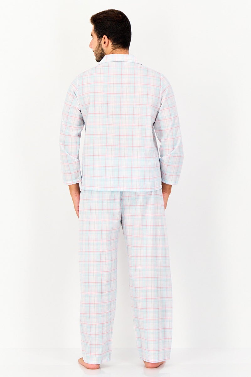 English Laundry Men 2 Pieces Checkered Top And Pajama Pants Set, Multicolor - Image 3