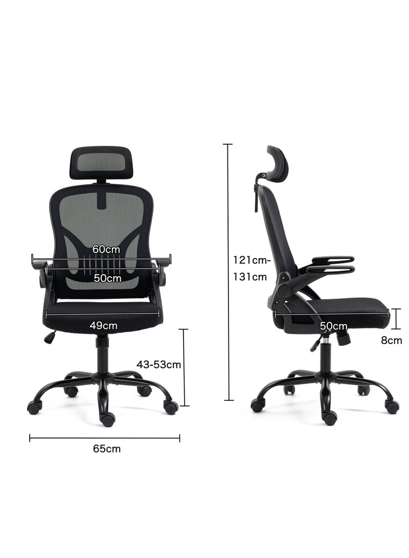 آن فش طقم مكتب وكرسي: كرسي مكتب شبكي مريح، مكتب ألعاب على شكل حرف L بطول 120 سم، كرسي مكتب مزود بدعم قطني قابل للتعديل، مكتب كمبيوتر متعدد الوظائف مع رف تخزين وأدراج. - Image 3