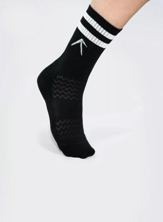 Wizard Pack of 3 - Black Stripes Crew Cotton Socks - Image 5