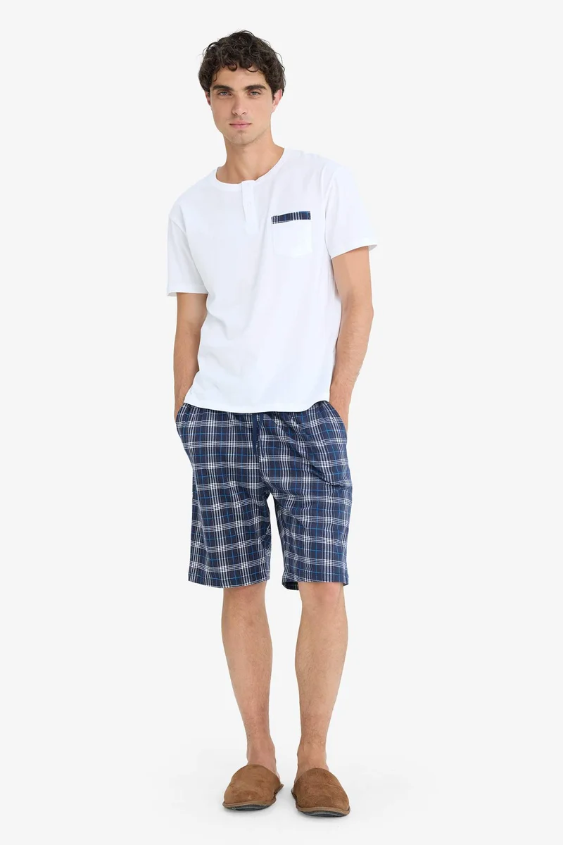 DeFacto Regular Fit Top Shorts 2 Piece Pyjamas Set