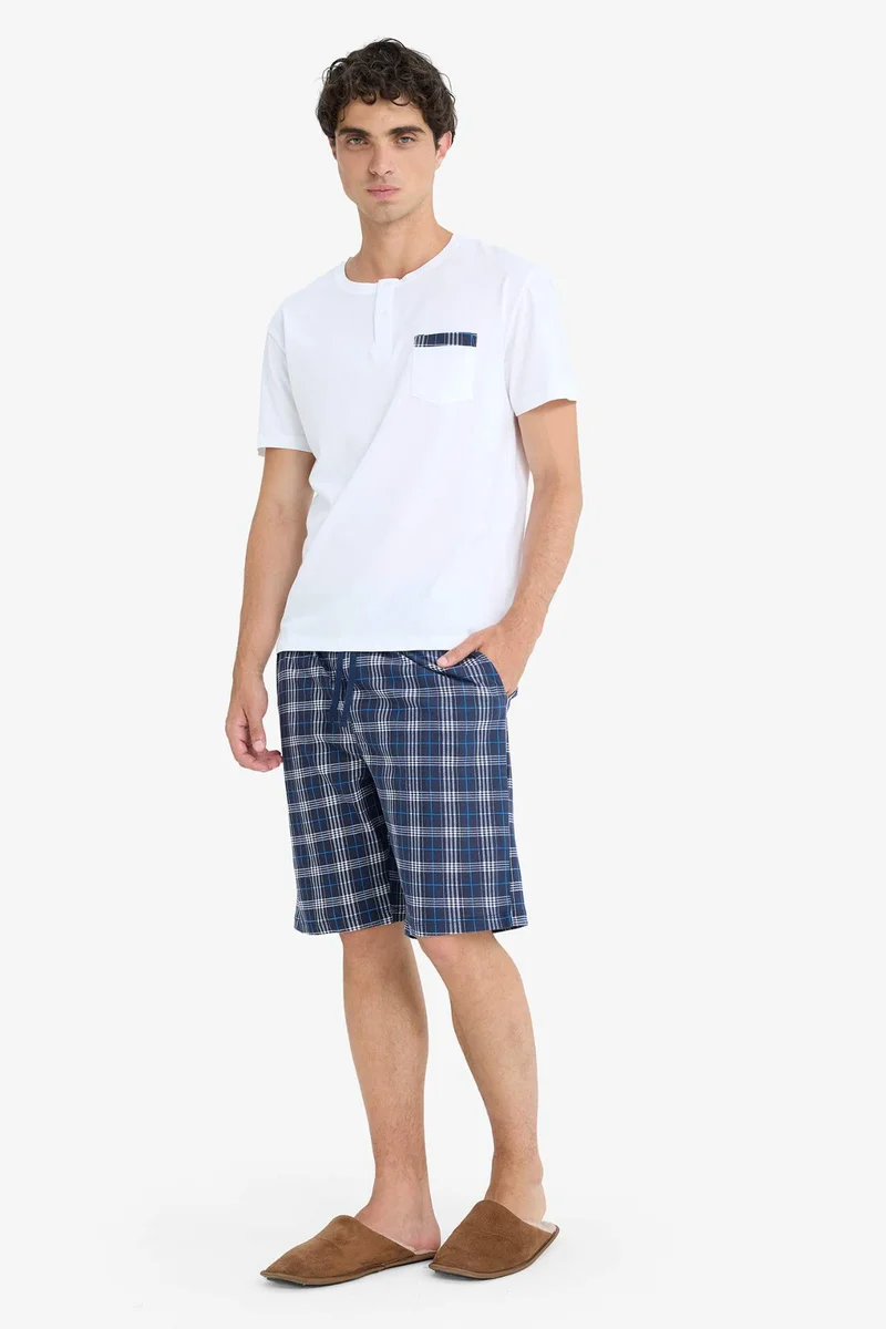 DeFacto Regular Fit Top Shorts 2 Piece Pyjamas Set