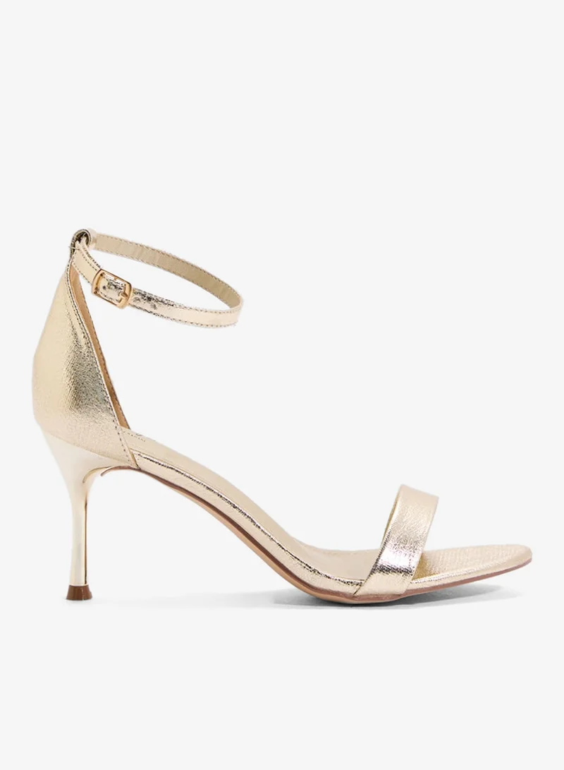 جينجر صندل بكعب بحزامين