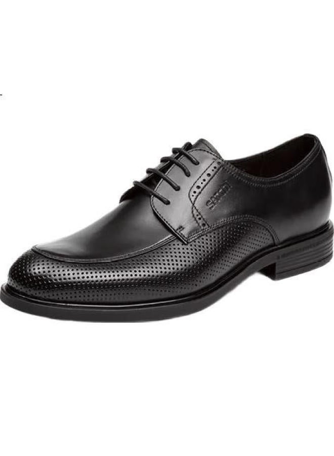 Satchi Men'S Summer Hollow Breathable Leather Shoes Formal Leather Shoes Men 402343283Z Black 40 - Image 1
