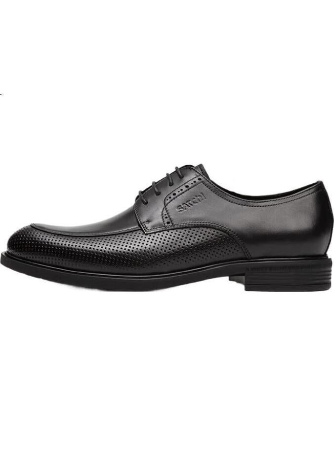 Satchi Men'S Summer Hollow Breathable Leather Shoes Formal Leather Shoes Men 402343283Z Black 40 - Image 2