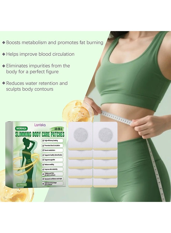 LANISKA 10 Patches Slimming Body Care Patches, 10-In-1 Weight Loss Patches, Slimming Patch Belly Patch, Help Detoxify Toneand Tighten Skin,Toning Contouring Firming, Thin Pa-tch Navel Stick Burning Fat Weight Loss For Body Beauty, Sweatproof Belly Pa-Tches - Image 2