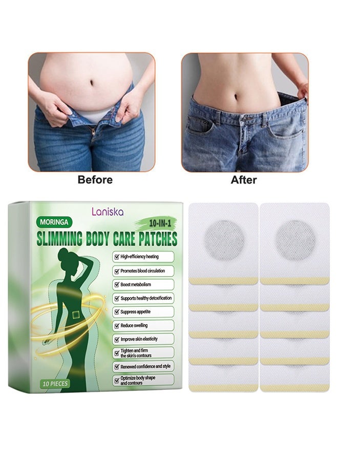 LANISKA 10 Patches Slimming Body Care Patches, 10-In-1 Weight Loss Patches, Slimming Patch Belly Patch, Help Detoxify Toneand Tighten Skin,Toning Contouring Firming, Thin Pa-tch Navel Stick Burning Fat Weight Loss For Body Beauty, Sweatproof Belly Pa-Tches - Image 1