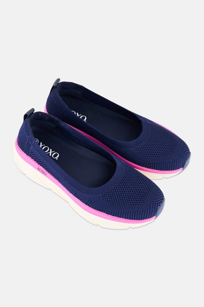 XOXO Women Slip On Casual Shoes, Navy - Image 2