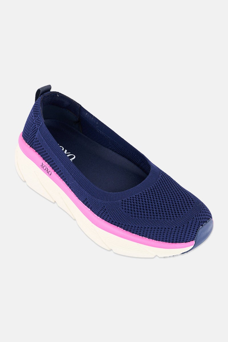 XOXO Women Slip On Casual Shoes, Navy - Image 1