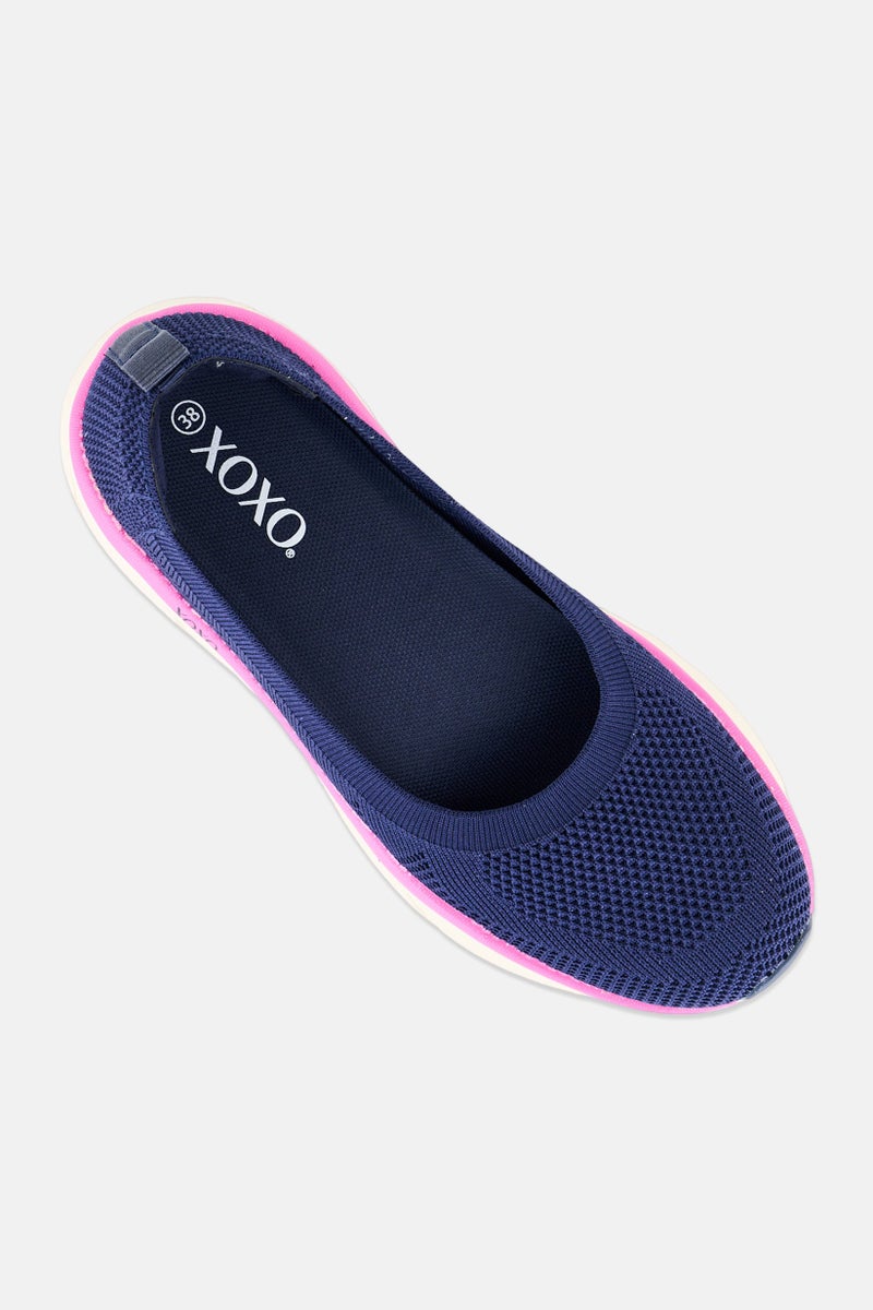XOXO Women Slip On Casual Shoes, Navy - Image 4