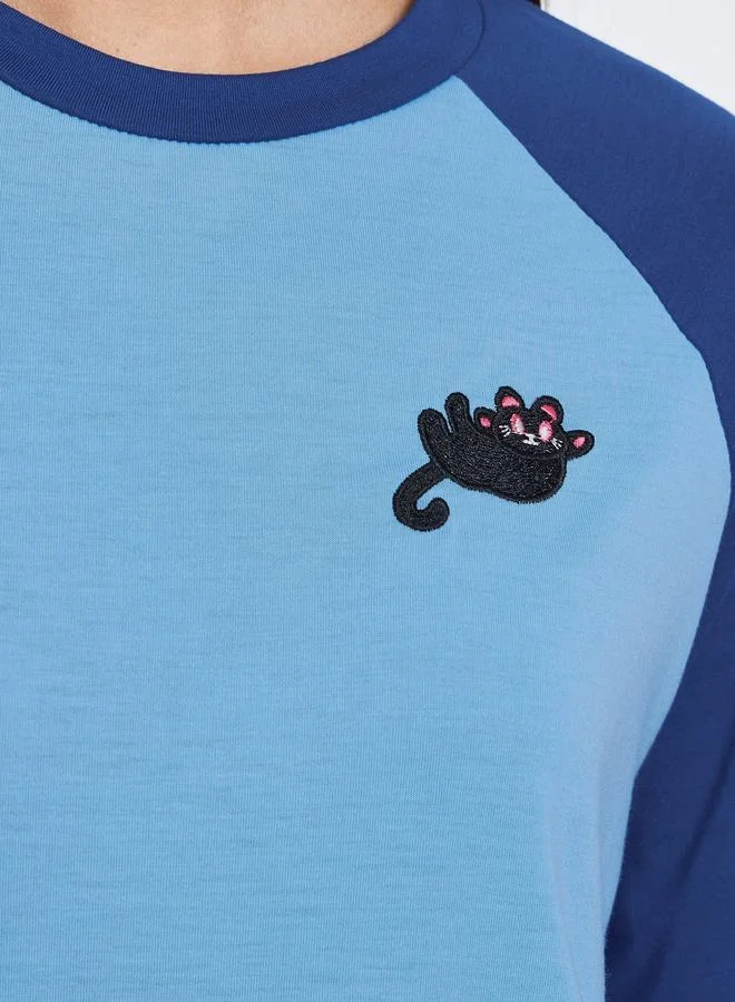 Styli Color Block Raglan Sleeve T-Shirt