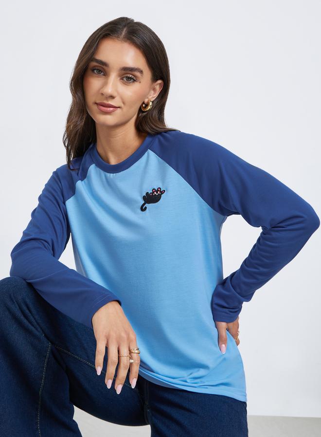 Styli Color Block Raglan Sleeve T-Shirt - Image 1