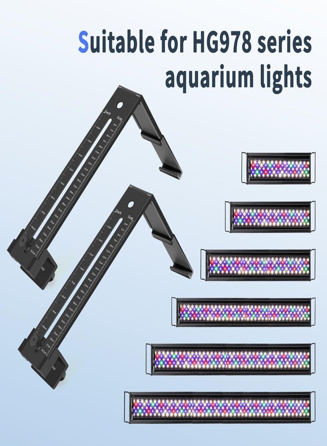 hygger Aquarium Light Clip Holder (for HG-978) (1), Aquarium Fish Tank Light Riser/Holder/Bracket/Stand/Mount - Image 5