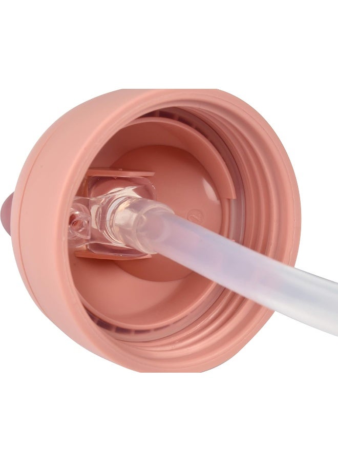 BEABA BÃ©aba Straw Sippy Cup, Sippy Cup with Removable Handles, Sippy Cup with Straw, Baby Straw Cup, Toddler Cup for Toddlers 1-3 Years, Toddler Straw Cups, 8+ months, 10 oz, Rose - Image 3