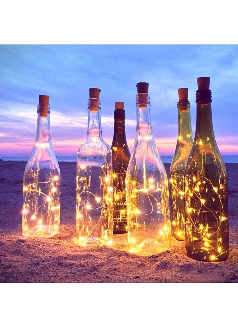 Groeien Groeien Cork Lights for Wine Bottles 20 LED Copper Wire Bottle Lights String Starry LED Lights for Bottle DIY Decor Diwali ChristmasBatteries Included  - Image 4