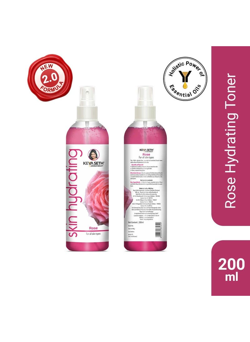 KEYA SETH AROMATHERAPY, DEVICE OF DROP Keya Seth Aromatherapy Skin Hydrating Rose Toner Nourishing AntiAgeing Oil Control Rosy Glow Enriched with Pure Essential Oil of Rose lavender for all Skin Type 200ml  - Image 2