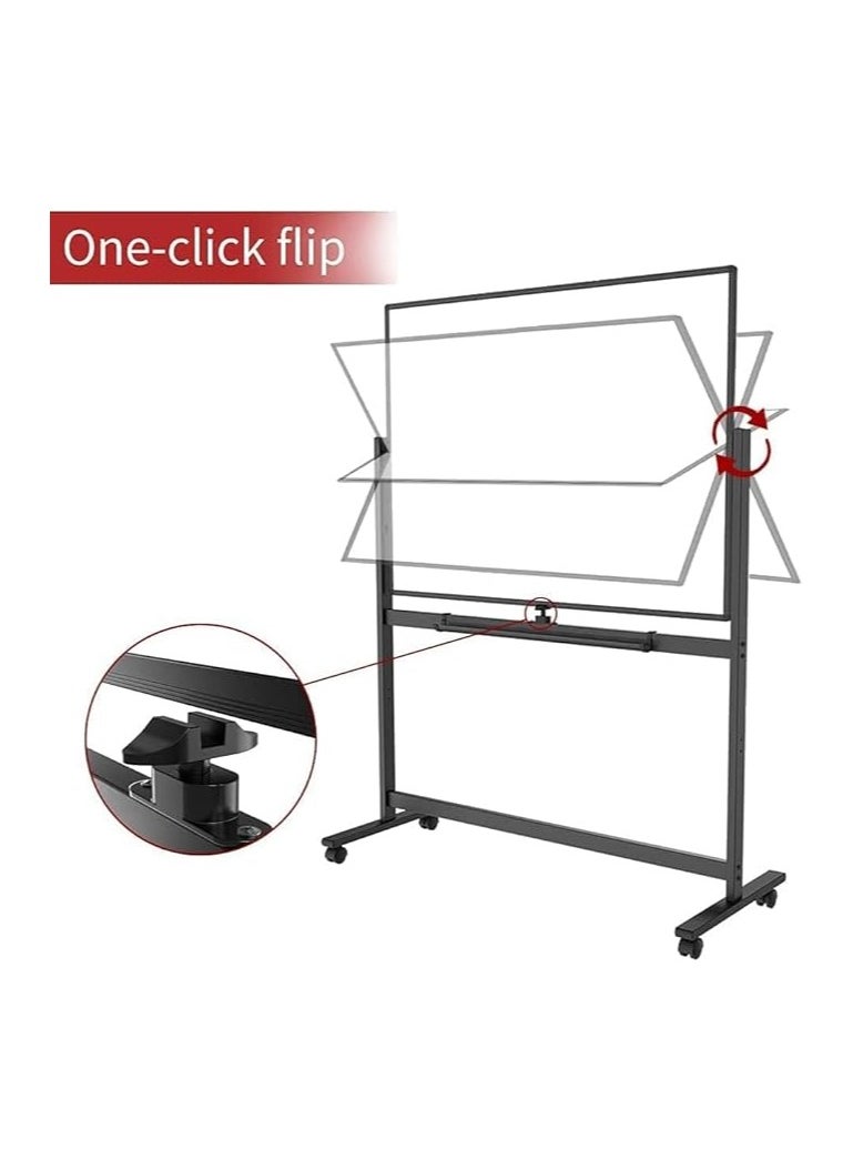 Cool Baby Style - COOLBABY Large Size Rolling Whiteboard 90 * 120cm - Magnetic Whiteboard with Base - Double Sided Adjustable Height Dry Wipe Board - Image 1