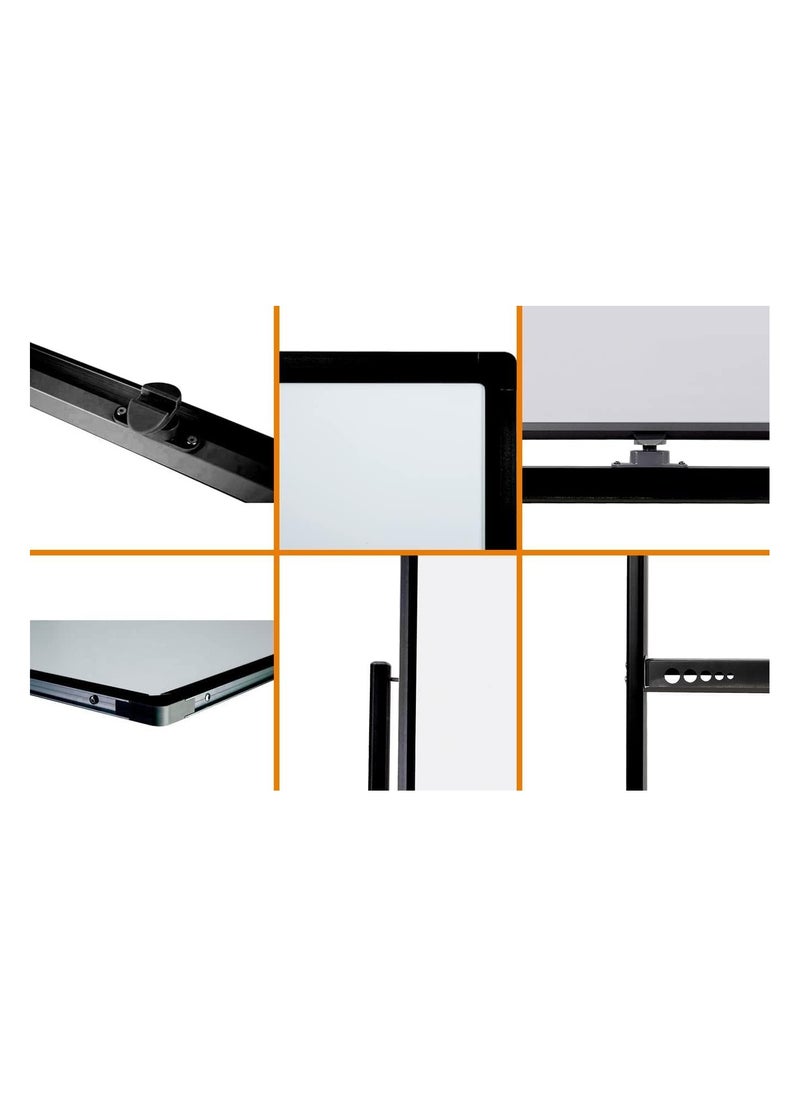 Cool Baby Style - COOLBABY Large Size Rolling Whiteboard 90 * 120cm - Magnetic Whiteboard with Base - Double Sided Adjustable Height Dry Wipe Board - Image 1