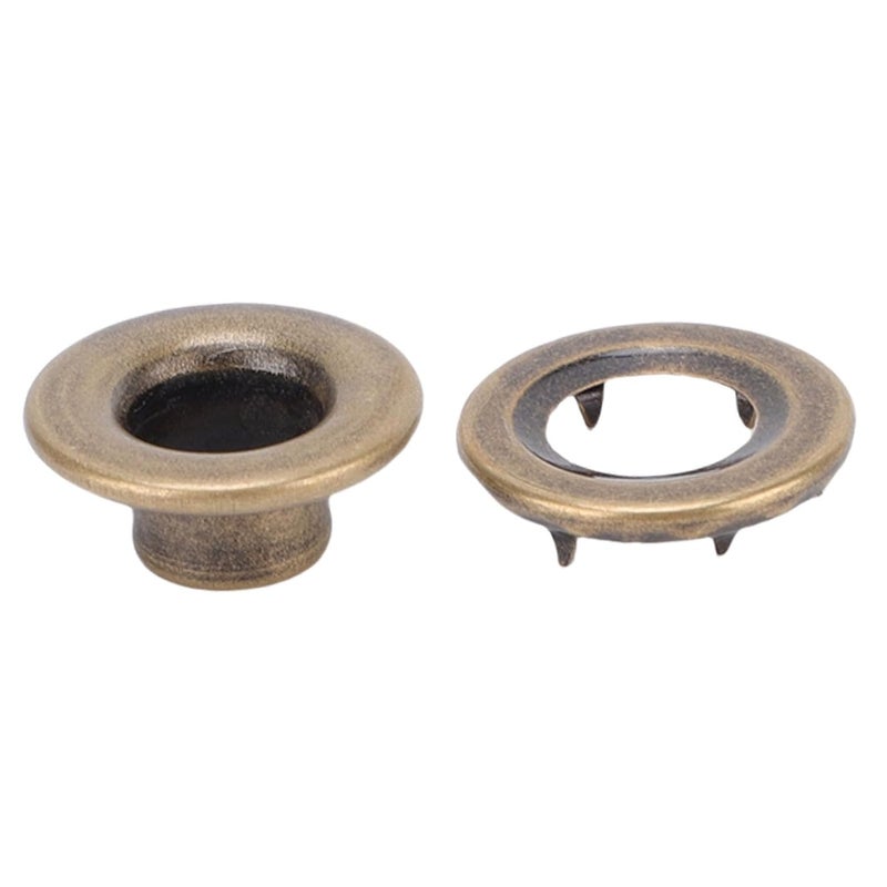 Grommet Washer Set, 8mm Metal Eyelets with Washers for Fabric Leather Clothes Shoes Hats Window Curtains (Bronze) - Image 1