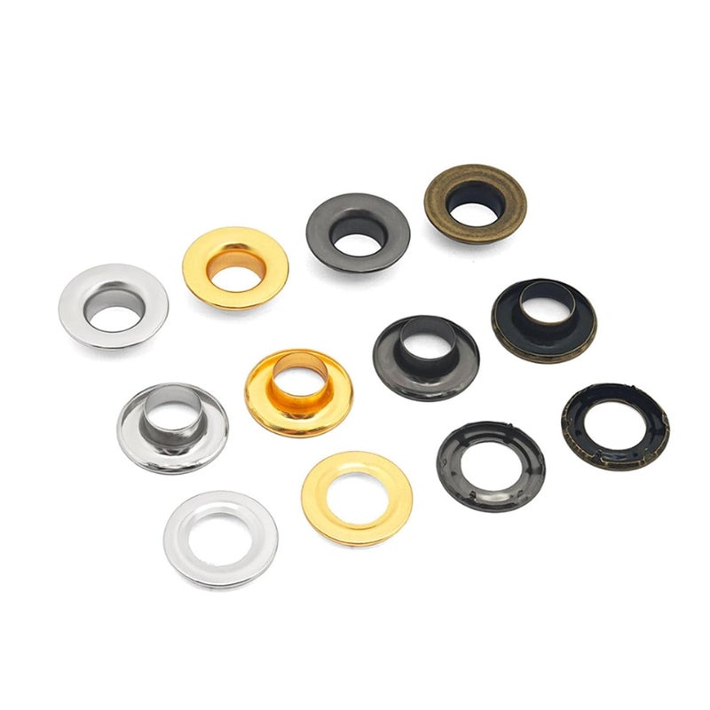 Grommet Washer Set, 8mm Metal Eyelets with Washers for Fabric Leather Clothes Shoes Hats Window Curtains (Bronze) - Image 2