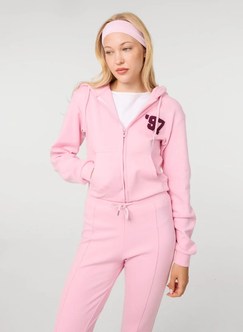 بينك فانيلا 97 Zip Through Hoodie