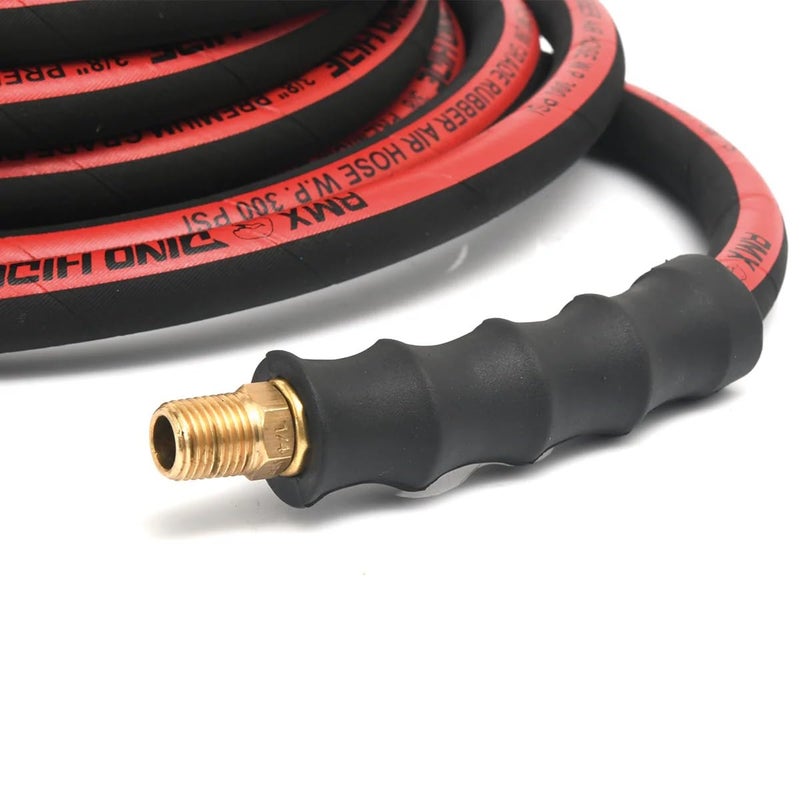 BluBird BLUBIRD DinoHide 38 x 15 HeavyDuty Rubber Air Hose Lightweight CorrosionResistant 14 Brass Fittings 300 PSI Ideal for Pneumatic Tools  Industrial Use - Image 5