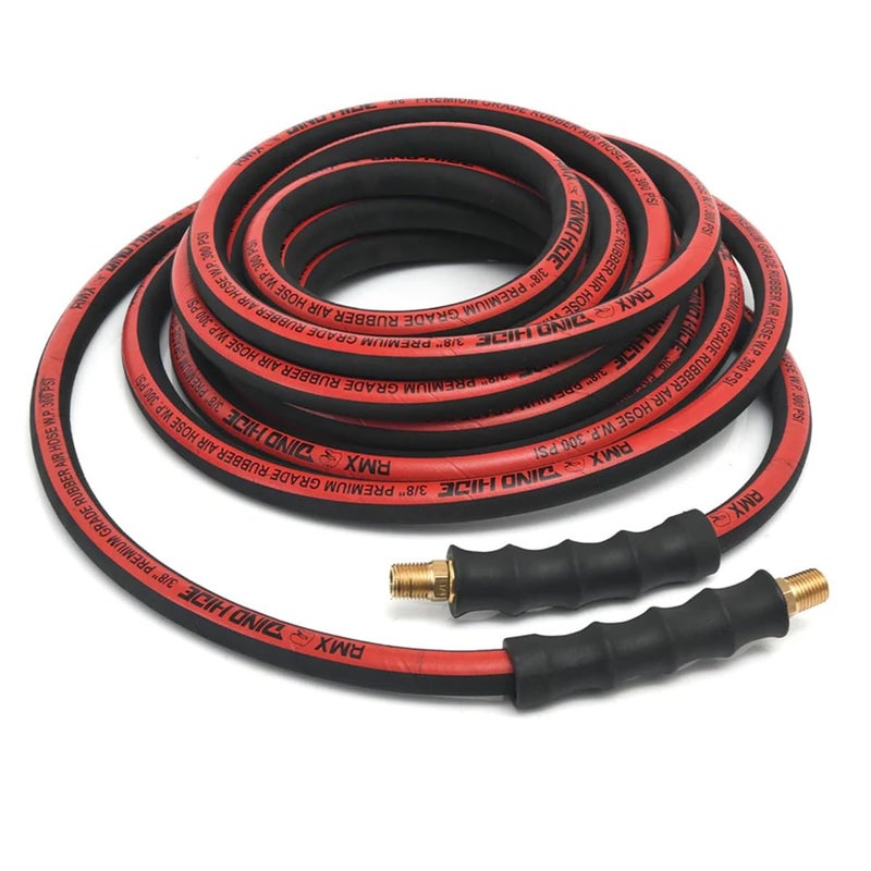 BluBird BLUBIRD DinoHide 38 x 15 HeavyDuty Rubber Air Hose Lightweight CorrosionResistant 14 Brass Fittings 300 PSI Ideal for Pneumatic Tools  Industrial Use - Image 4