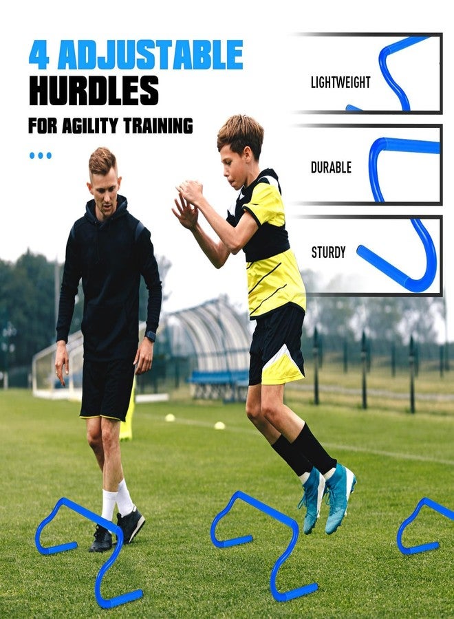 KUTIZE Agility Training Equipment, Soccer Training Equipment, Agility Speed Training Set for Kid Youth Adult, 20FT Agility Ladder, 4 Hurdles,12 Soccer Cones, Jump Rope, Running Parachute, Drill Charts - Image 3