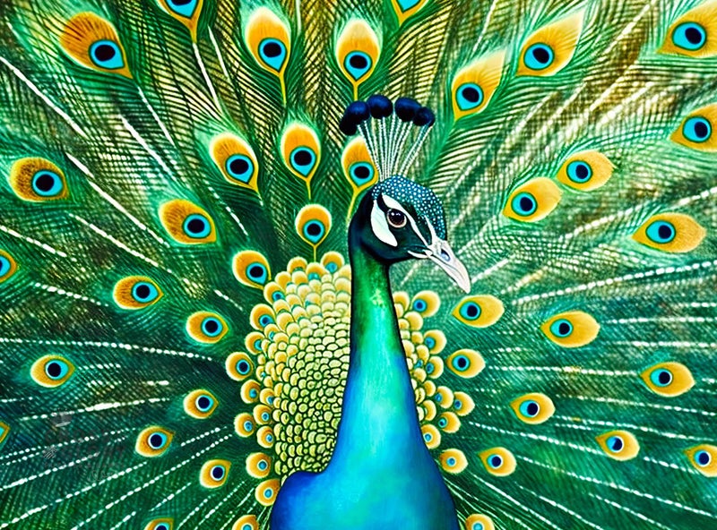 Cross & Glory Cross Glory Emerald Peacock 1000 Piece Jigsaw Puzzle for Adults Colorful Animal Artwork 20 x 27 Inches Satin Finish - Image 3