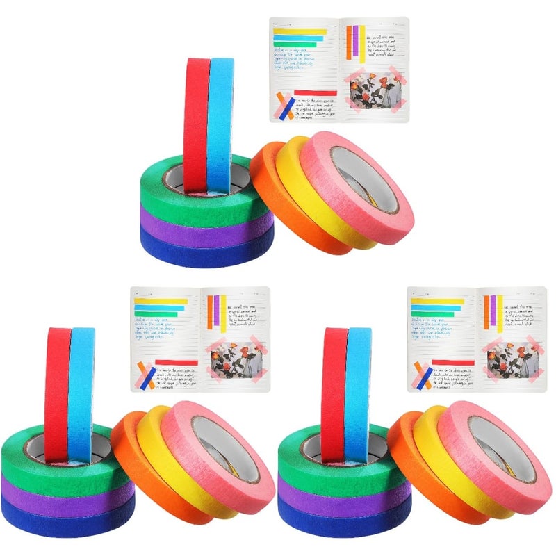 8 Rolls Thin Masking Tape For Painting Easy Removal No Bleed DIY Crafts - Image 2