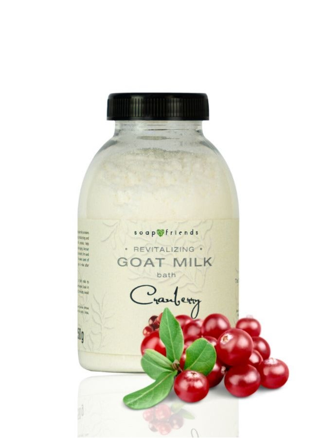 Soap&Friends Soap&Friends Cranberry Bath Milk Based on Goat Milk, Soothing Skin Treatment, 500 g - Image 1